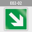Знак E02-02 «Направляющая стрелка под углом 45°» (металл, 200х200 мм)